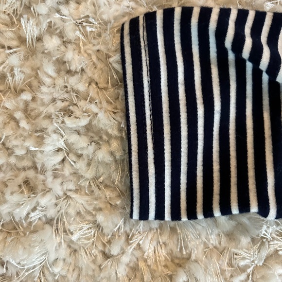 Lightweight navy striped everyday cardigan, size medium. - Picture 4 of 4